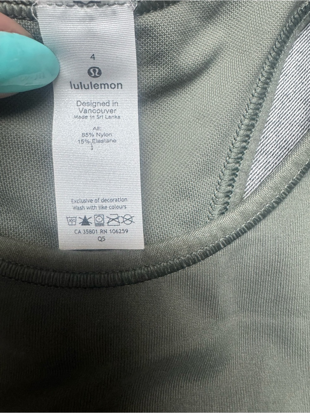 lululemon Ebb to Train Bra Grey Sage Size 4 C/D High Neck Longline - Picture 5 of 6